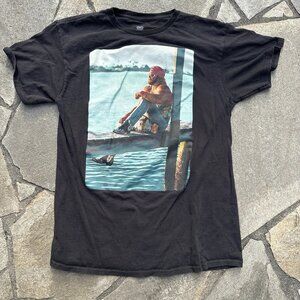 WWE Macho Man Randy Savage Wrestling Shirt Medium Black Retro Funny